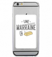 Porte Carte adhésif pour smartphone Une marraine en or