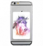 Porte Carte adhésif pour smartphone Watercolor Cheval