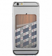 Porte Carte adhésif pour smartphone Wooden Scottish Tartan