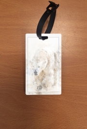 Attache adresse pour bagage Abstract watercolor polar bear