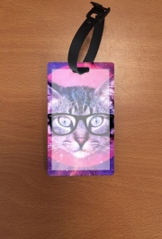 Attache adresse pour bagage Chat Hipster