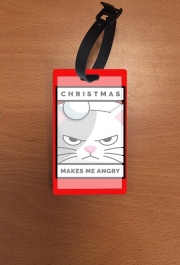 Attache adresse pour bagage Christmas makes me Angry cat
