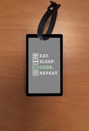 Attache adresse pour bagage Eat Sleep Code Repeat
