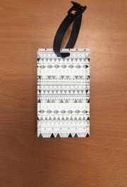Attache adresse pour bagage Ethnic Candy Tribal in Black and White