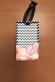 Attache adresse pour bagage flower power and chevron