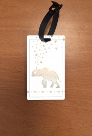 Attache adresse pour bagage Gatsby Gold Glitter Elephant
