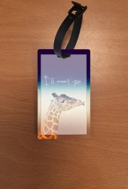 Attache adresse pour bagage Giraffe Love - Gauche