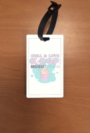 Attache adresse pour bagage Hand Drawn Finger Heart Chill Love Music Kpop