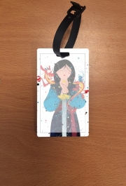 Attache adresse pour bagage Mulan Princess Watercolor Decor