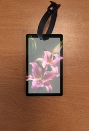 Attache adresse pour bagage Painting Pink Stargazer Lily