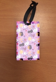 Attache adresse pour bagage Pink Halloween Pattern