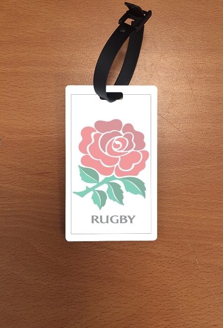 Attache adresse pour bagage Rose Flower Rugby England
