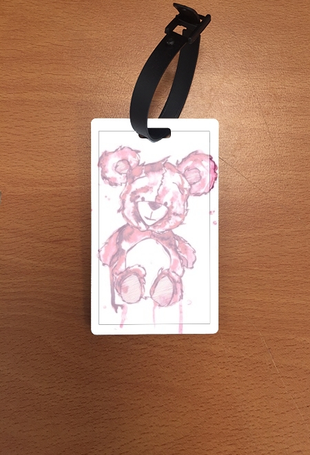 Attache adresse pour bagage Teddy Bear Rose