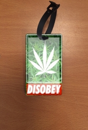 Attache adresse pour bagage Weed Cannabis Disobey