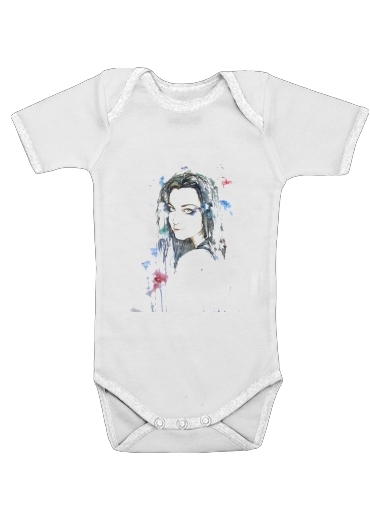 Body Bébé manche courte Amy Lee Evanescence watercolor art