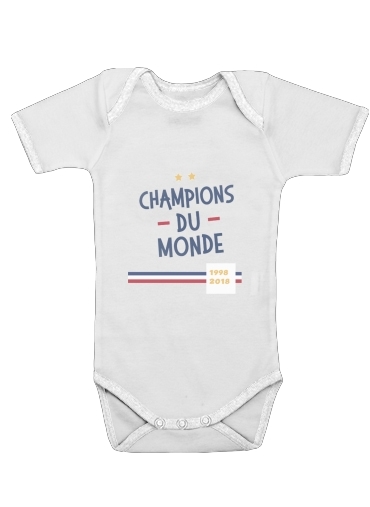 Body Bébé manche courte Champion du monde 2018 Supporter France