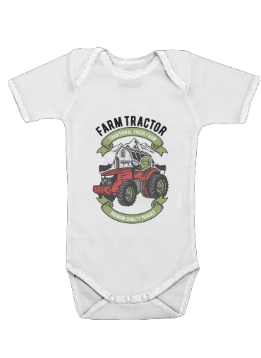 Body Bébé manche courte Tracteur dans la ferme