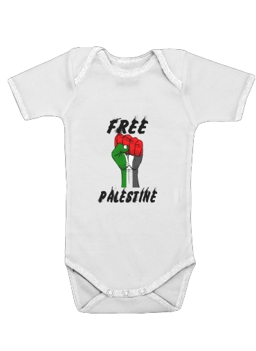 Body Bébé manche courte Free Palestine