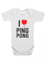 Body Bébé manche courte I love Ping Pong