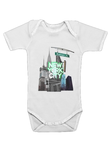 Body Bébé manche courte New York City II [green]