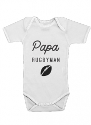 Body Bébé manche courte Papa Rugbyman