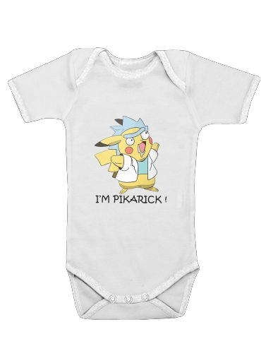 Body Bébé manche courte Pikarick - Rick Sanchez And Pikachu 