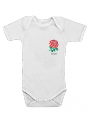 Body Bébé manche courte Rose Flower Rugby England