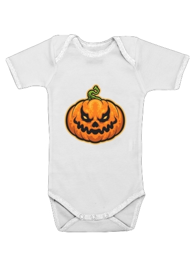 Body Bébé manche courte Scary Halloween Pumpkin
