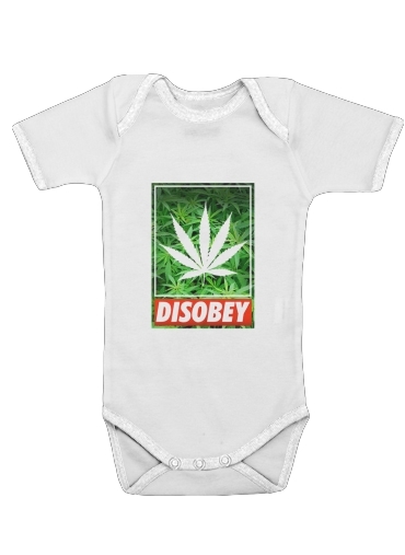 Body Bébé manche courte Weed Cannabis Disobey