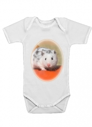 Body Bébé manche courte Hamster dalmatien blanc tacheté de noir