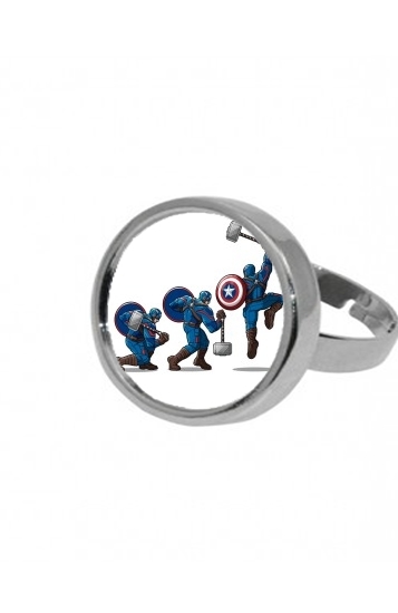 Bague Captain America - Thor Hammer