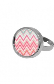 Bague colorful chevron in pink