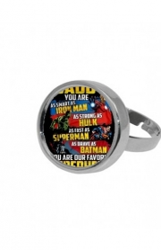 Bague Daddy You are as smart as iron man as strong as Hulk as fast as superman as brave as batman you are my superhero