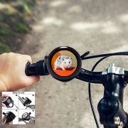 Sonette vélo Hamster dalmatien blanc tacheté de noir