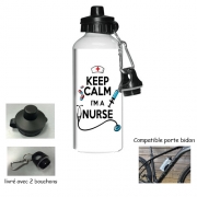 Gourde vélo Keep calm I am a nurse