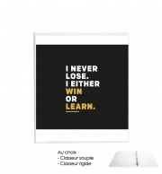 Classeur Rigide i never lose either i win or i learn Nelson Mandela