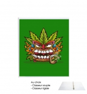 Classeur Rigide Tiki mask cannabis weed smoking
