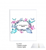 Classeur Rigide Watercolor Papillon Mariage invitation
