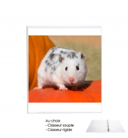 Classeur Rigide Hamster dalmatien blanc tacheté de noir
