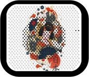 Enceinte bluetooth portable Japanese geisha surrounded with colorful carps