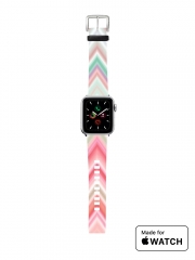 Bracelet pour Apple Watch colorful chevron in pink