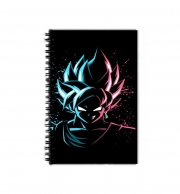 Cahier de texte Black Goku Face Art Blue and pink hair