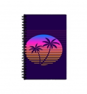 Cahier de texte Classic retro 80s style tropical sunset