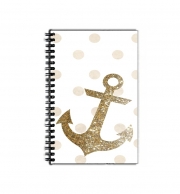 Cahier de texte Glitter Anchor and dots in gold
