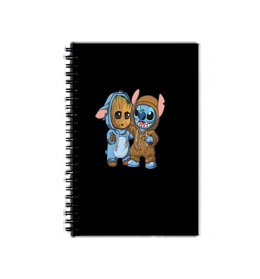 Cahier de texte Groot x Stitch white - Sacs & Accessoires