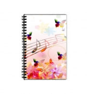 Cahier de texte Notes de musique Papillon colorés