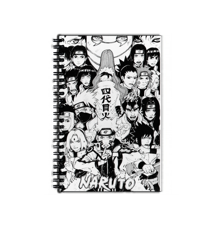 Cahier de texte Naruto Black And White Art