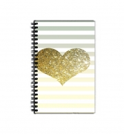 Cahier de texte Sunny Gold Glitter Heart
