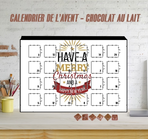 Calendrier de l'avent Merry Christmas and happy new year