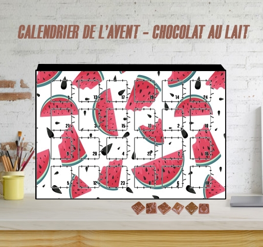 Calendrier de l'avent Summer pattern with watermelon